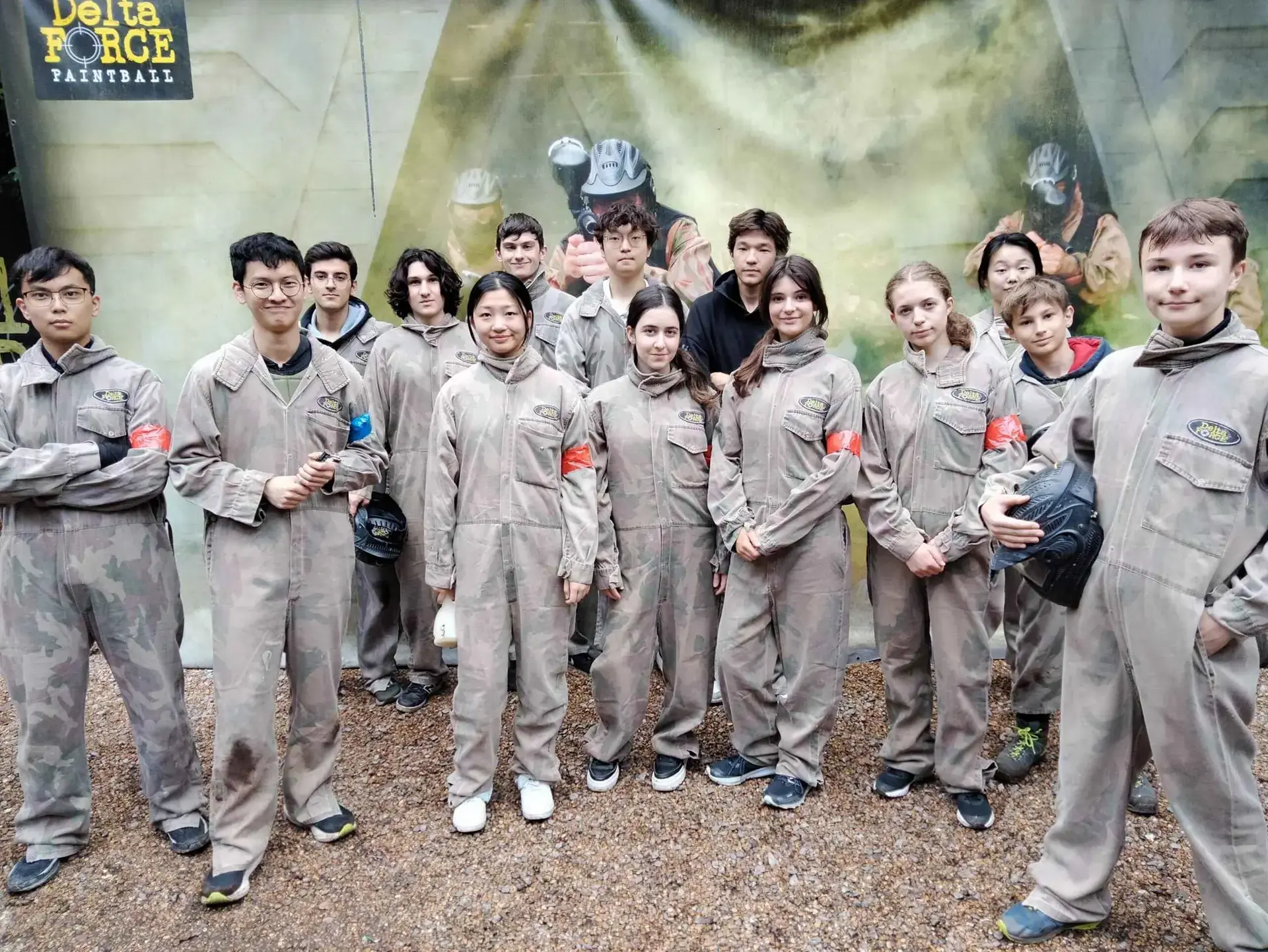 Students on paintball trip