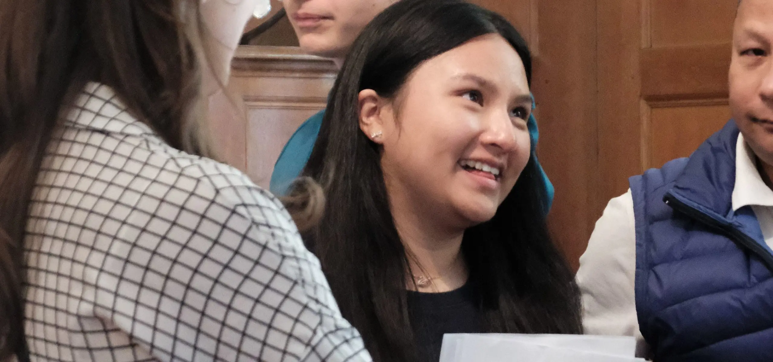 Student discussing results