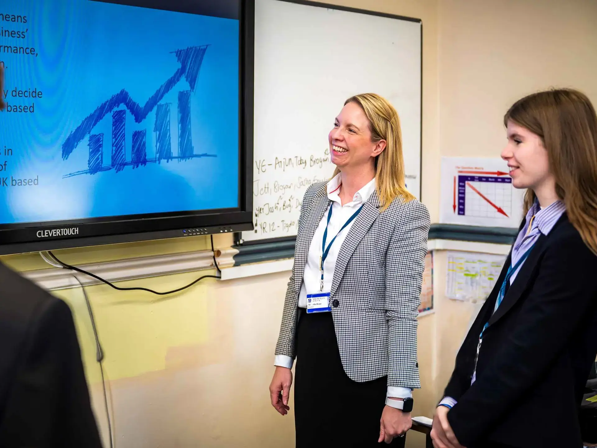 Students in Business Studies lesson