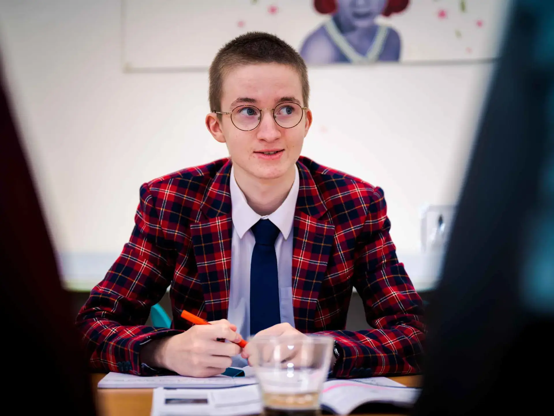 Student paying attention in Geography lesson