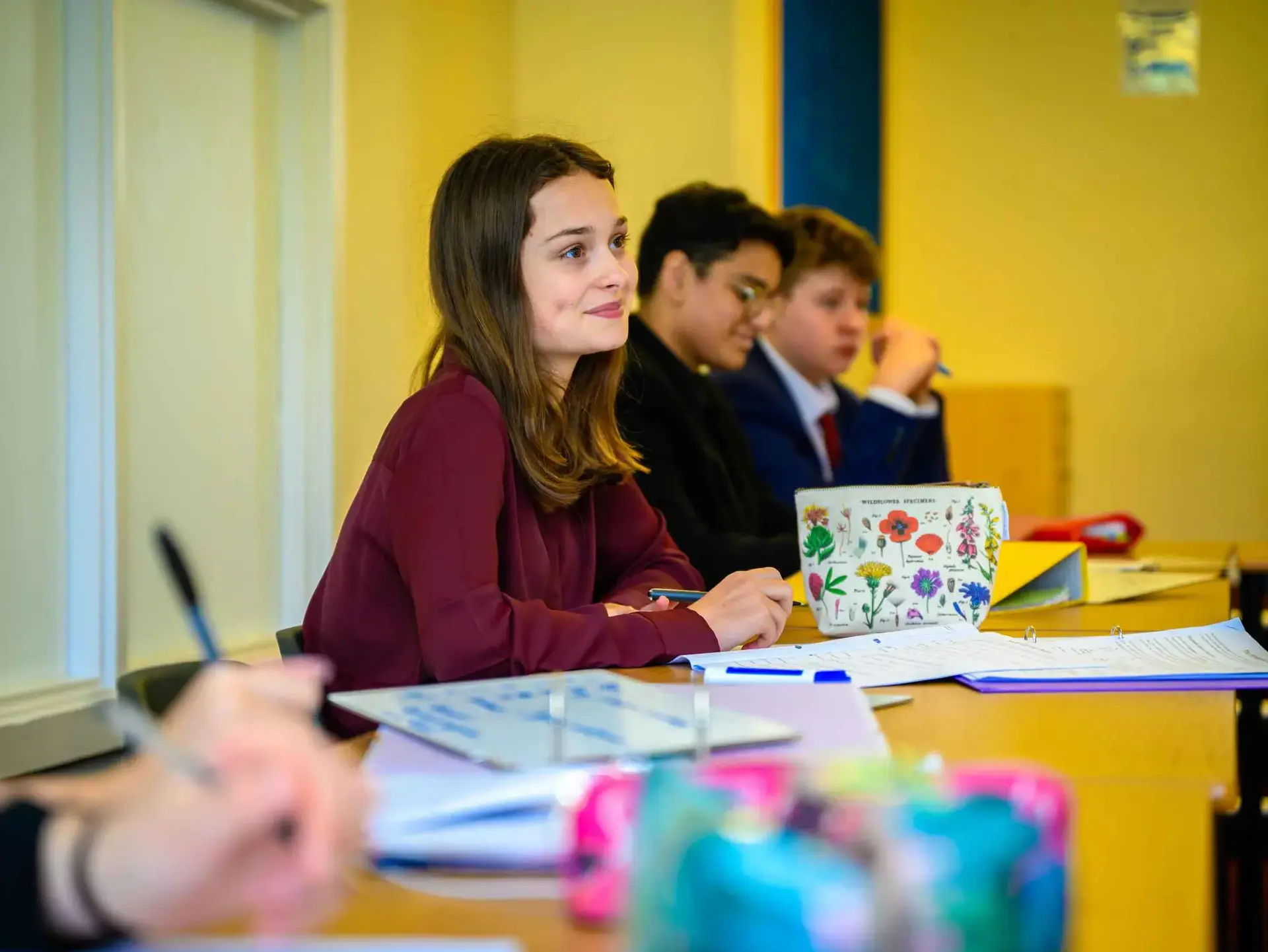 Students paying attention in History lesson