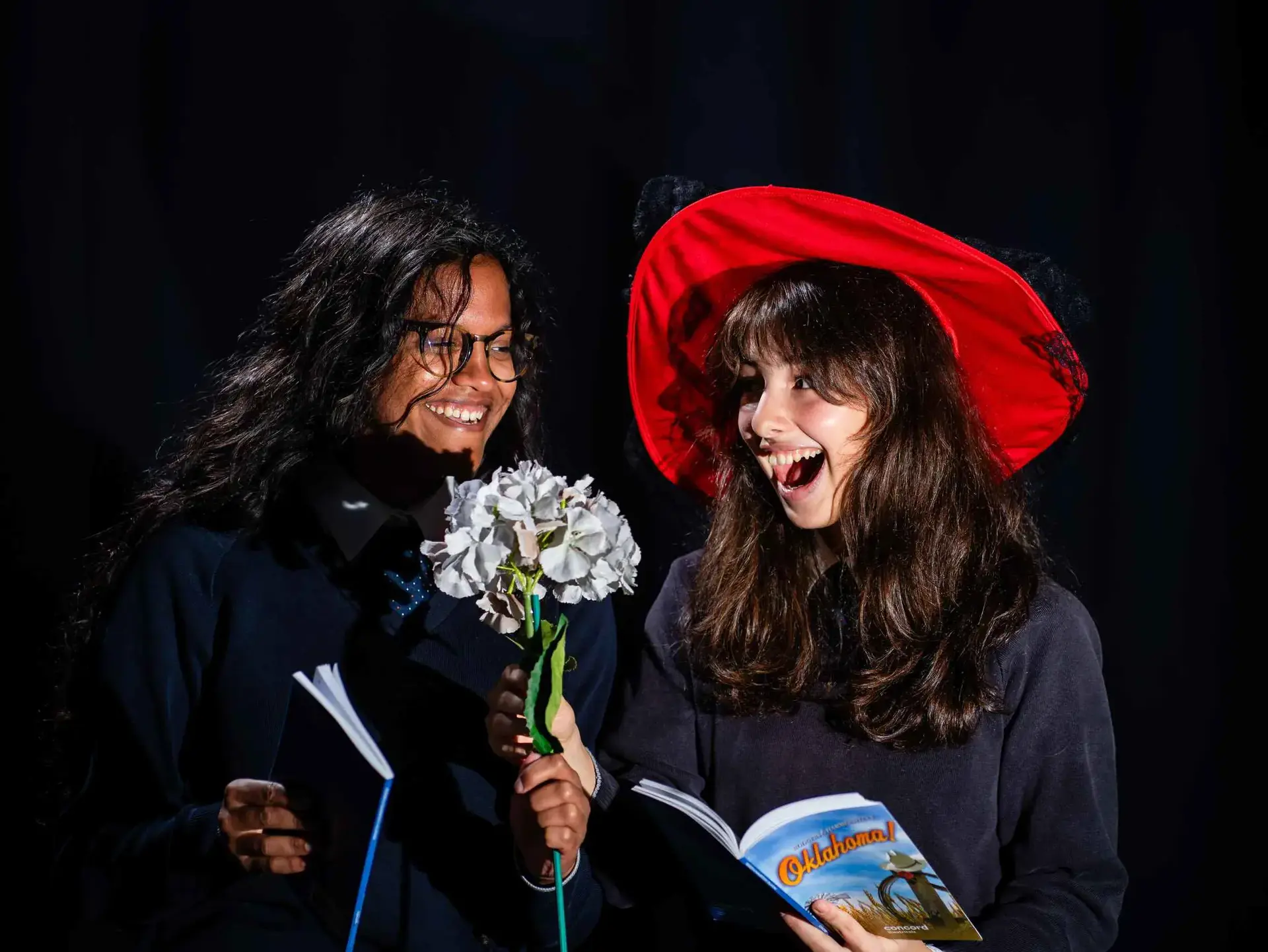 Students performing onstage