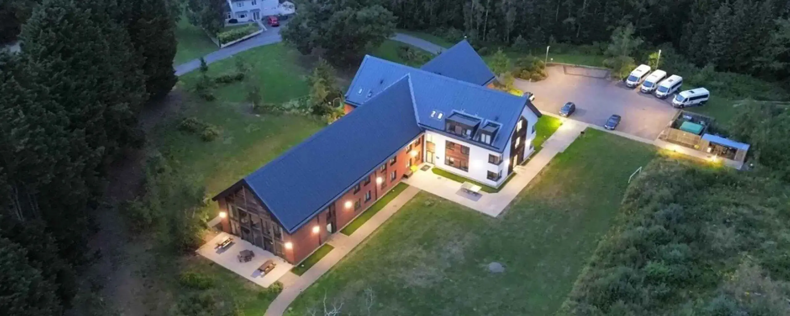 Aerial shot of Archers Lodge