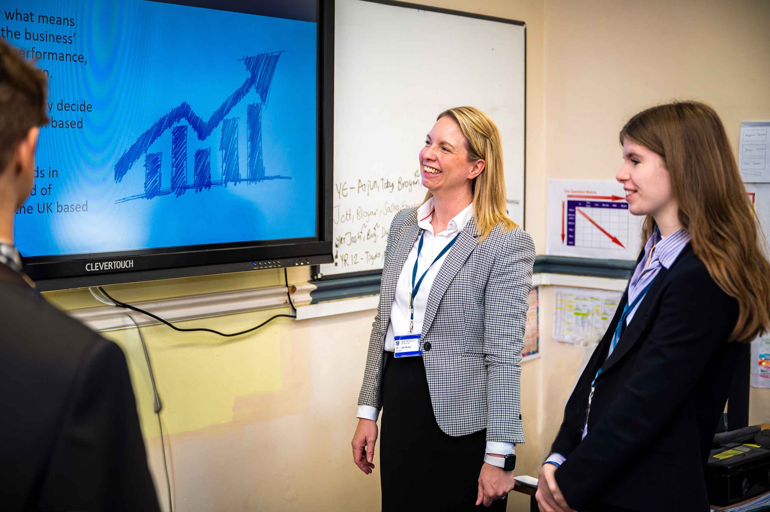 Teacher and Students in Business Class