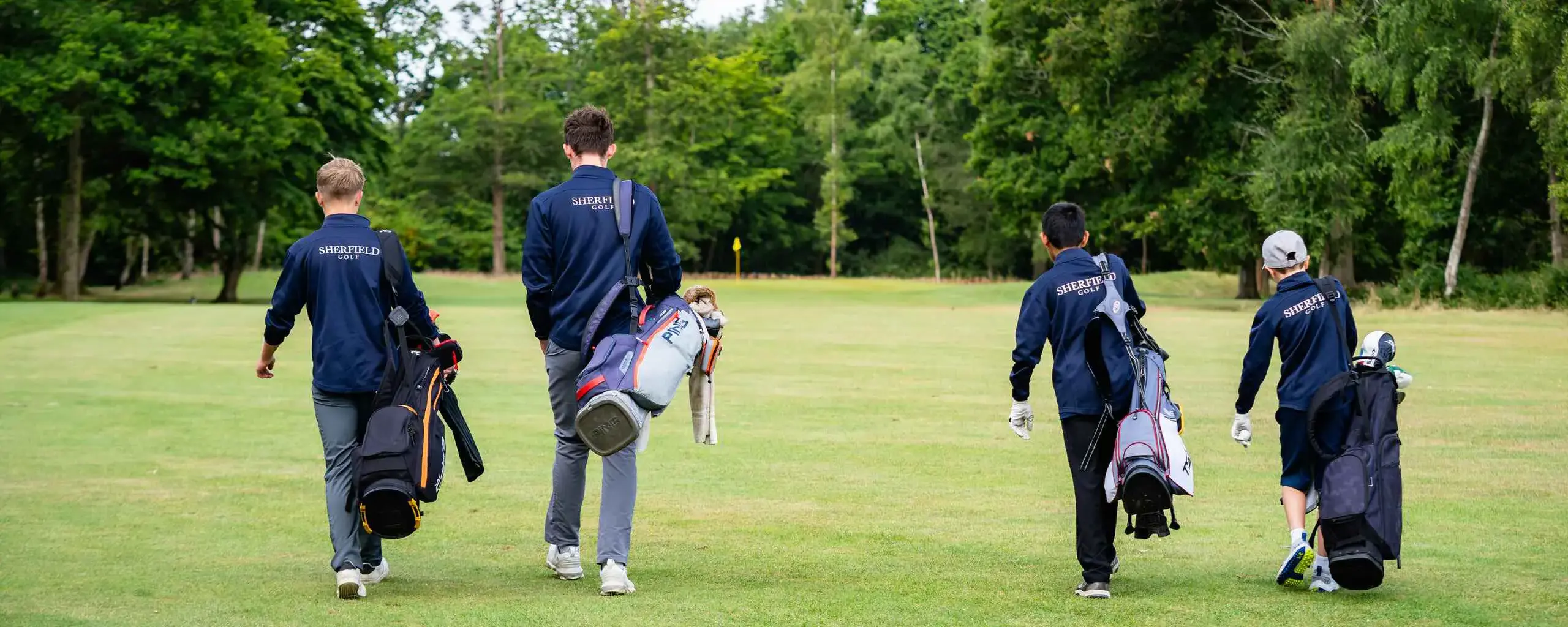 Pupils Playing Golf during Sherfield School Golf Academy Session