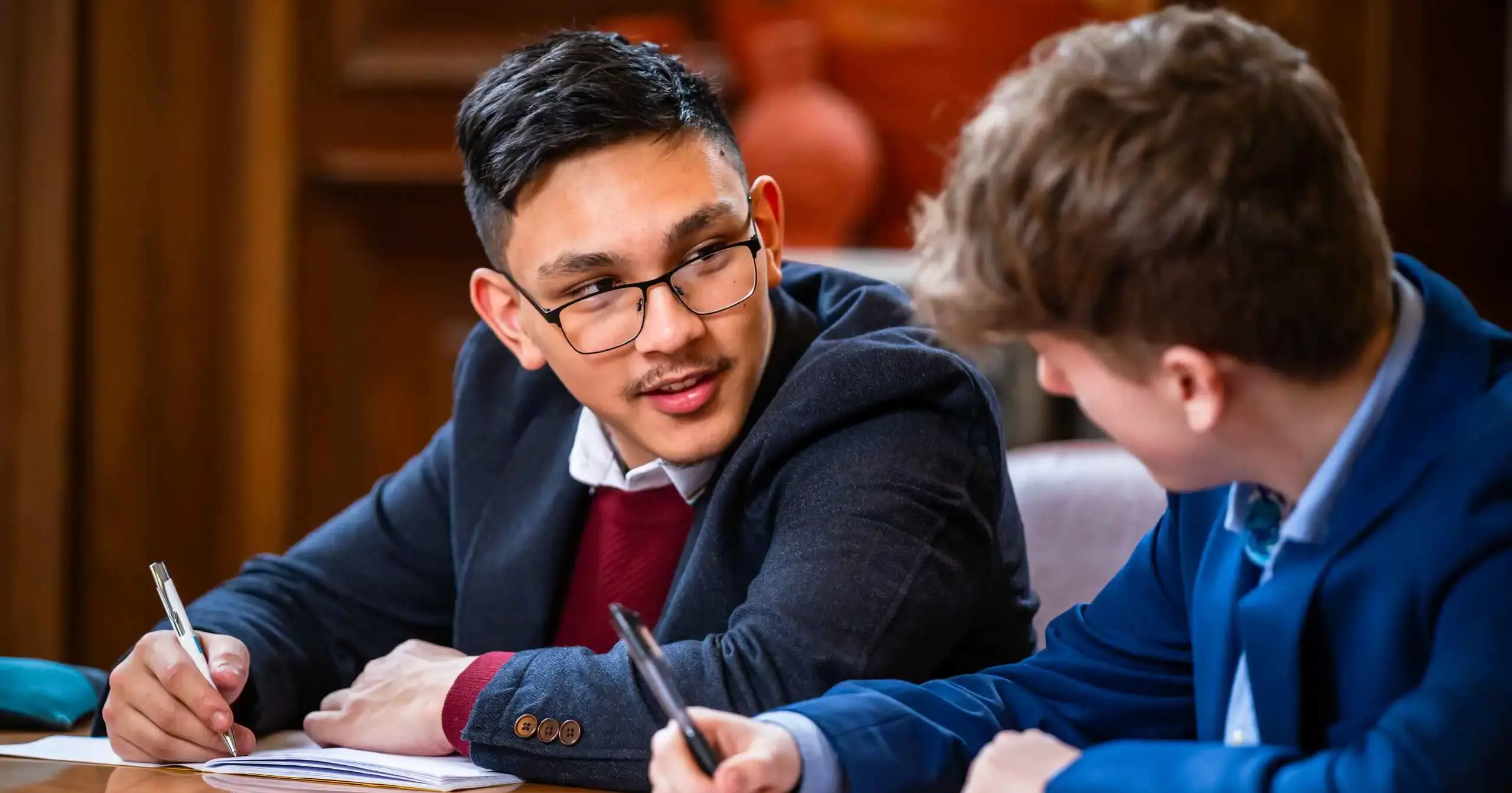 Sixth Formers in lesson