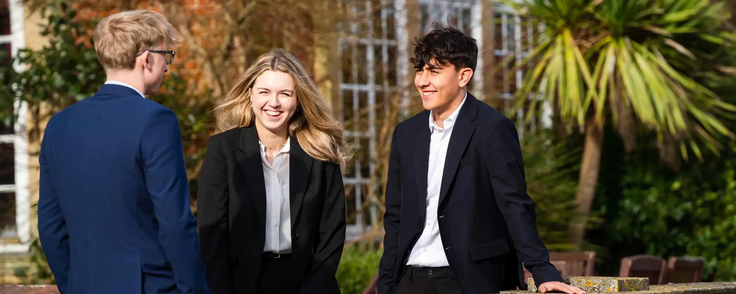 Sixth Form Students Outside