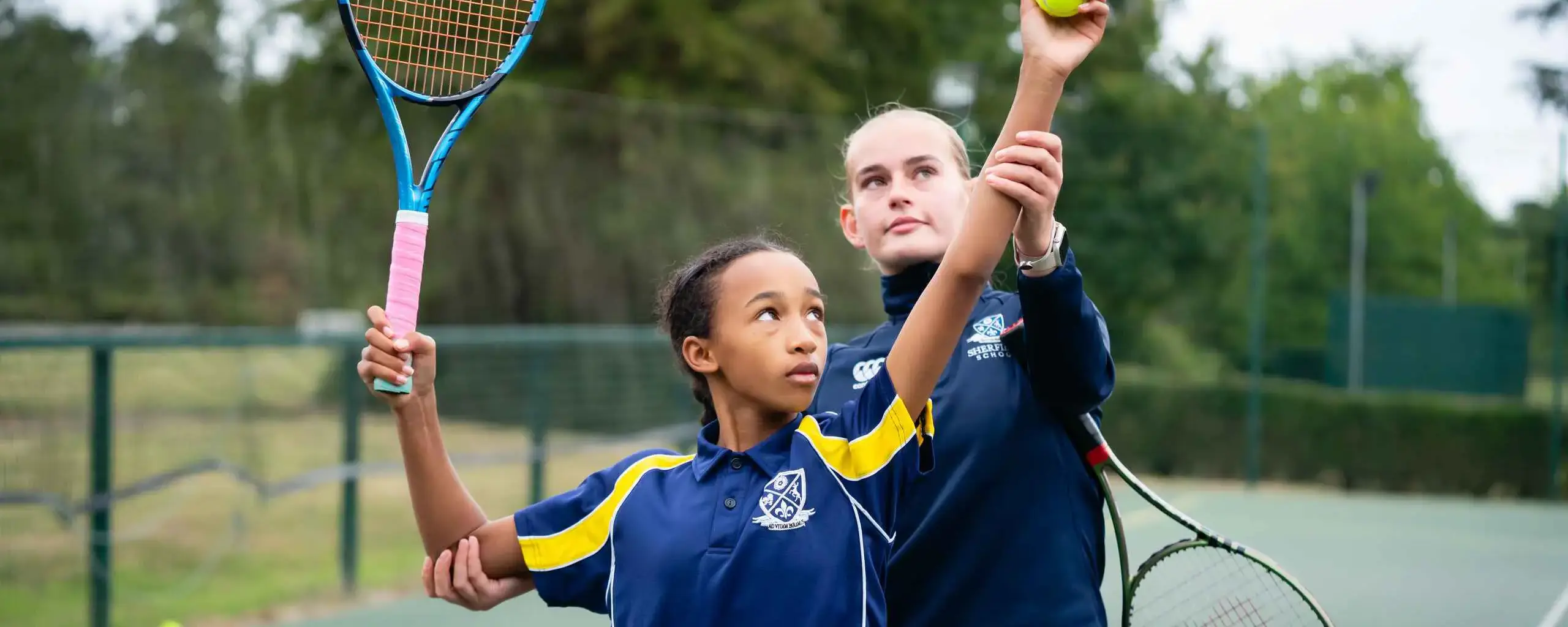 Pupil During Tennis Lesson
