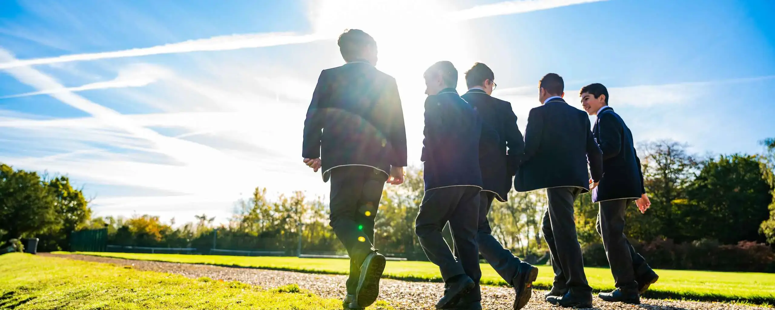 Senior Students Walking Outside